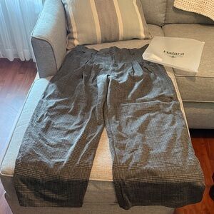 HALARA Women's Black and Gray Wide Leg Pants